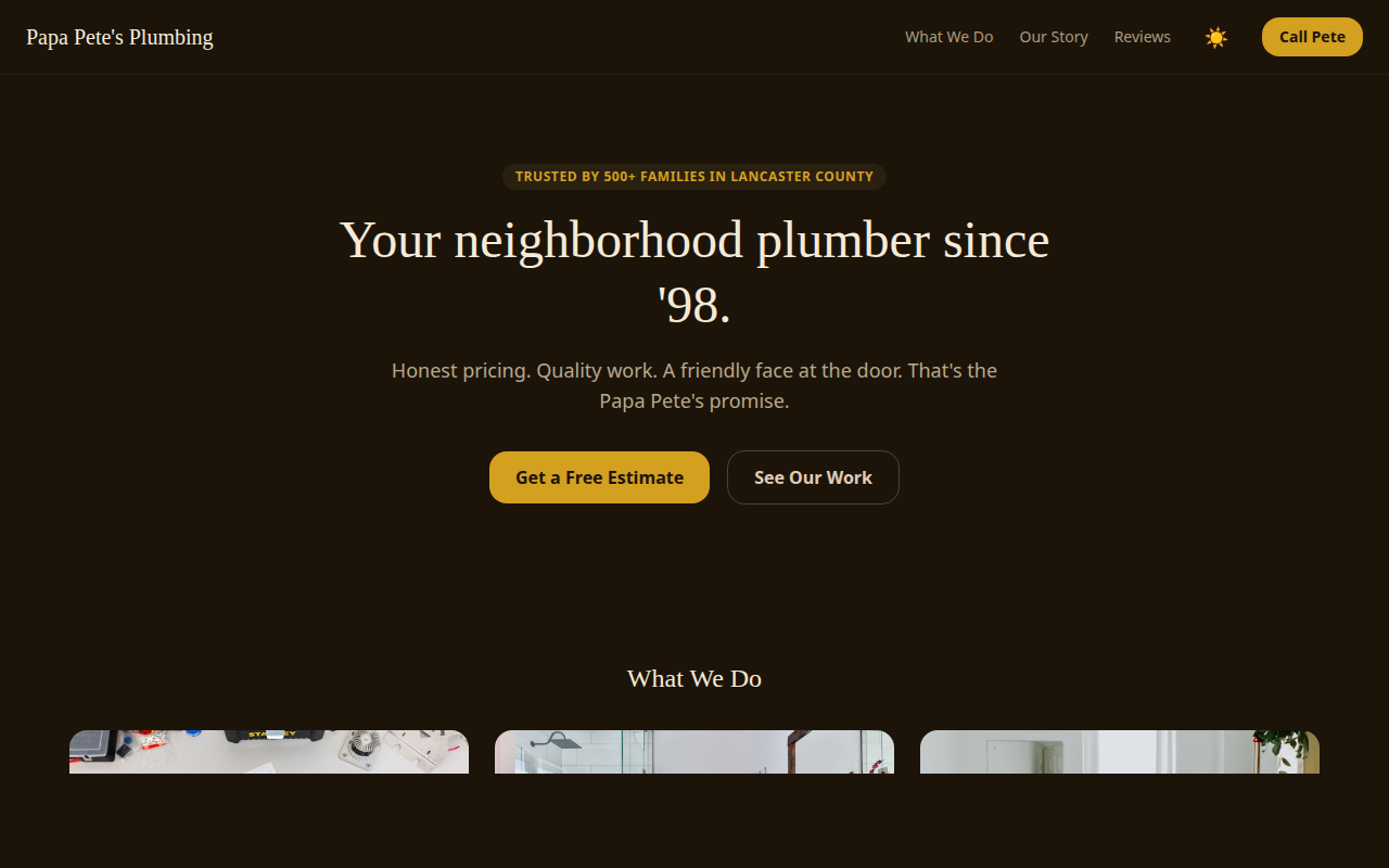 Papa Pete's Plumbing